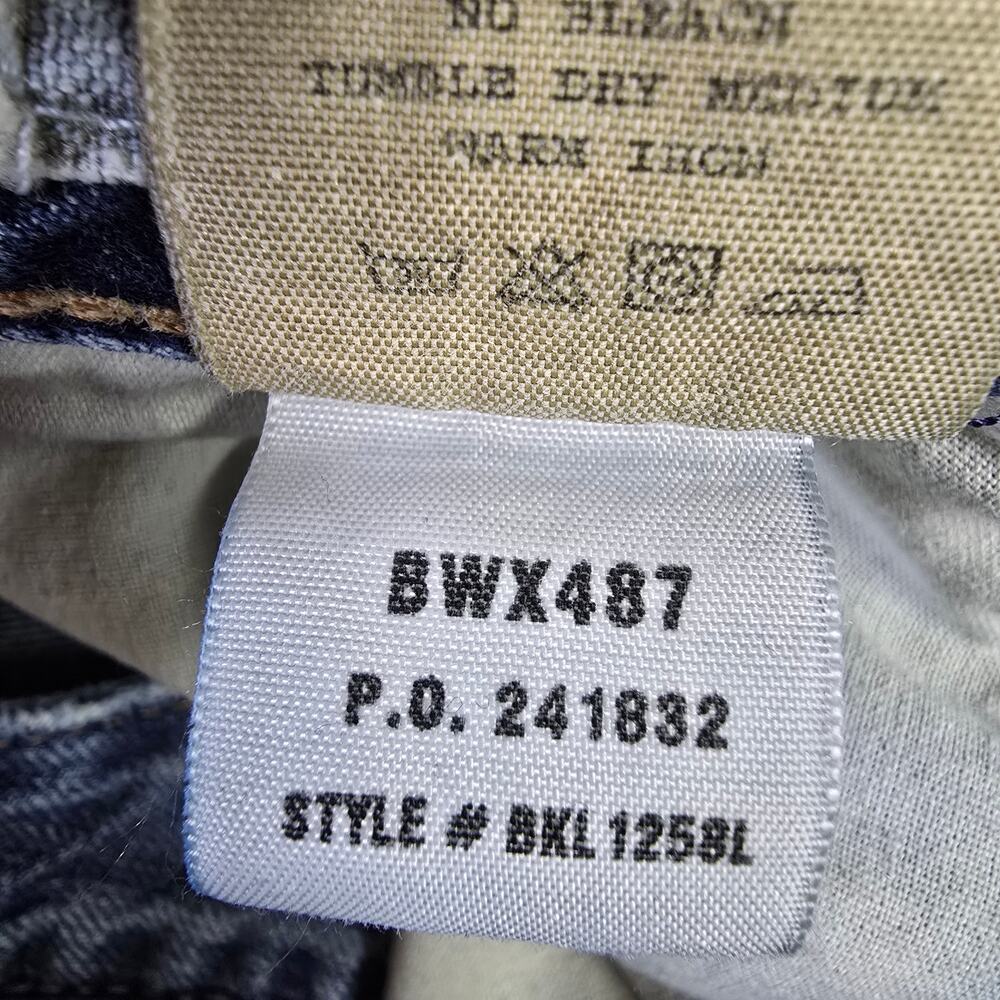 BKE Stella Jeans Womens 29x33 Blue Low Rise Bootcut Y2K Stretch Tall - Picture 10 of 10
